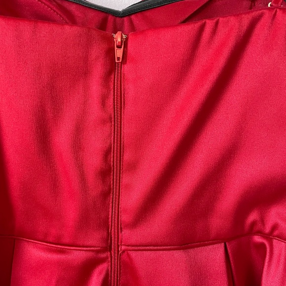 • silky sweetheart ruby red mini dress • - Picture 5 of 13